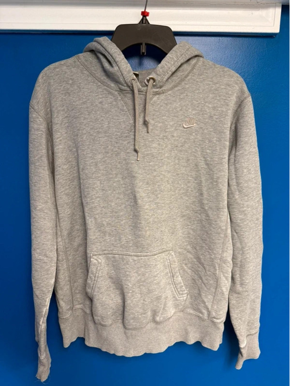 Nike Sportswear Logo Fleece Hoodie Grey Heather Youth XL